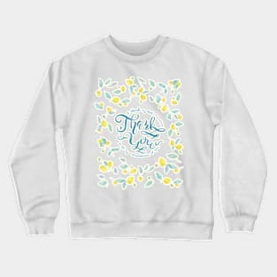 Thank You - Philippians 1:3 - Lemon Yellow Crewneck Sweatshirt